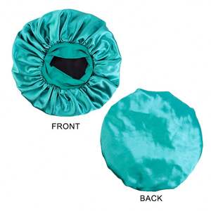 Low Moq Logotipo personalizado Patrón Embalaje Satin Hair Bonnet Doble capa Unisex Sleep Cap - Product Image 4