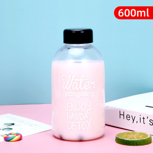 Plastic Beverage Bottle With Black Cap Pink Liquid Inside For Tea And Juice Drinks Adult Use Camping Outdoor - Product Image 4