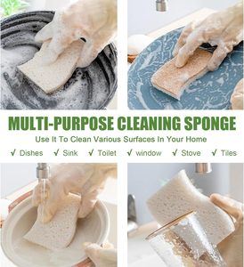 Spugna Ecologica per Cucina, Biodegradabile, Naturale, Compostabile, in Cellulosa, Cocco e Noce, Utensile per Pulizia <span class=keywords><strong>Piatti</strong></span> - Product Image 4