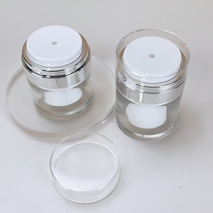 Glass Cylindrical Airless Bottle Pp <b>Empty</b> 30 Ml 50 Cosmetic Face Cream Skincare Foundation Sunscreen Frosted Vacuum Pump <b>Jars</b> - Product Image 4