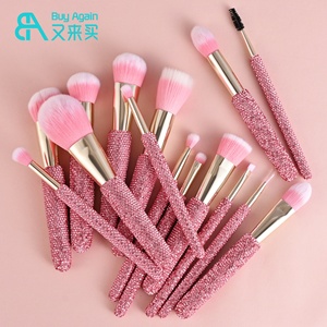 Juego de Brochas de <span class=keywords><strong>Maquillaje</strong></span> de 15 Piezas con Pedrería Brillante para <span class=keywords><strong>Mujer</strong></span>, con Corrector, Pelo Sintético y Mango de Diamantes - Product Image 4