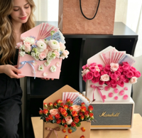 Boîte de fleurs en gros pour bouquets, emballage floral pour lettres d'amour romantiques, coffret cadeau pour anniversaire, fête, magasin de fleurs