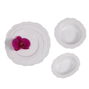 7.5 9 10.25 pouces Vintage Wedding Party Set d'assiettes en plastique jetables-Assiettes à salade/Dessert (<span class=keywords><strong>Portofino</strong></span> Plain White). - Product Image 2