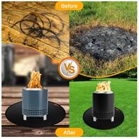 Tapis de barbecue de 36 pouces avec motif de flamme, plusieurs tailles, tapis de sol ignifugé résistant à la chaleur, tapis anti-éclaboussures pour barbecue, protection de la terrasse