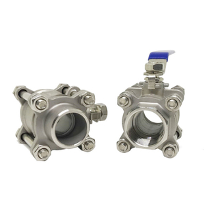 Vanne à boisseau sphérique manuelle en trois parties, 2 pouces, 1000WOG, 3 pièces, en acier inoxydable SS304 SS316 CF8 CF8M, filetage NPT BSP - Product Image 4