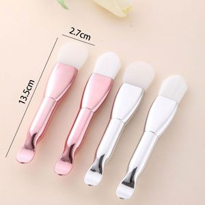 Pinceau applicateur double tête en silicone pour masques capillaires, nettoyage du visage et fond de teint, idéal pour les masques de boue de spa - Product Image 2