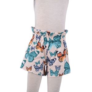Pantaloncini per Bambine con Stampa Floreale, Vita Media Elastica e Design con Farfalle - Product Image 6