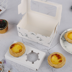 Cấp thực phẩm giấy tráng miệng hộp với cửa sổ cho Sushi Take-out bánh Pastry bao bì - Product Image 2