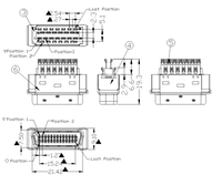 Connecteur MDR SCSI 26P 50P, connecteur Mini D Ribbon à pas de 1,27 mm, connecteur industriel CN1 pour encodeur servo, mâle