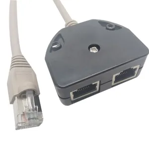 RJ45 LAN כבל M F כפולה יציאת RJ-45 מתאם RJ חתול Ethernet מחבר - Product Image 1