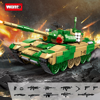 WOMA TOYS otros pasatiempos jouet Estudiante 1291PCS ladrillos militar batalla principal T90 modelo de tanque pequeños bloques de construcción