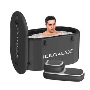 ICEGALAX Portable Moderne Autoportant Gonflable Plongeant Froid Glace <span class=keywords><strong>Baignoire</strong></span> Baignoires Confortables avec Accessoire Égouttoir - Product Image 4
