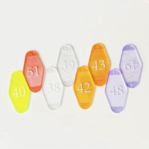 All Types Luxury <b>Keychain</b> with Company Logo Cartoon <b>Customized</b> Design Retro Hotel Plastic <b>Keychain</b> Motel Keyrings Room Number - Product Image 3