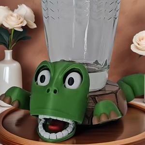 Gobelet en plastique imprimé 3D créatif tasse à café tasse à eau drôle tortue sous-verre espiègle ébats farfelus sous-verre Droll Expression - Product Image 3