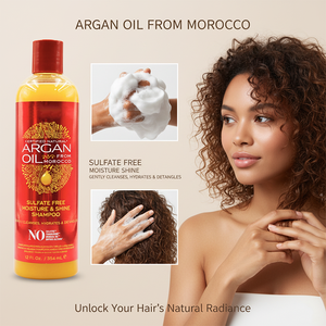 Private Label Organic Vegan Argan Oil Nourishing <b>Shampoo</b> for Curly Sulfate Free <b>Moisture</b> Shine Gently Cleanses Hydrates - Product Image 5