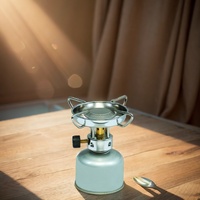 Réchaud à gaz portable en acier à brûleur unique pour barbecue, camping, bateau et jardinage, avec allumage, idéal pour le transport en sac à dos