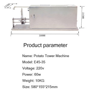 Điện tự động căng khoai tây tháp xoắn ốc máy cắt xoắn Khoai Tây Chip Slicer lốc xoáy khoai tây cắt thiết bị - Product Image 5
