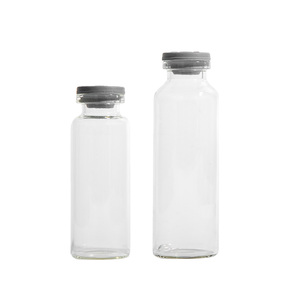 Logo personalizzato 10ml 20ml <span class=keywords><strong>30ml</strong></span> trasparente borosilicato piccola fiala di vetro rotondo piatto vuoto bottiglie di vetro con tappo di gomma - Product Image 6