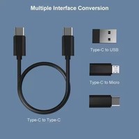 Cable de Carga USB PD 2026, Multifuncional, con Caja de Almacenamiento de Viaje 6 en 1, Tipo C, Juego de Cables de Datos de Plástico