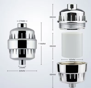 Filtros De Agua Para Duchas 15 20-ступенчатый высокопроизводительный Kdf ионный фильтр для чистой воды для душа для удаления фторида хлора тяжелых металлов - Product Image 5
