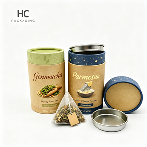 Caja de Embalaje de Tubo de Papel de Grado Alimenticio Personalizada con Tapa para Té, Café en Polvo, Especias, Embalaje de Regalo, Logotipo Personalizado Impreso - Product Image 5