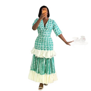 Nuovo Abito <span class=keywords><strong>Lungo</strong></span> Elegante da Donna con Cuciture e Volant, Stile Europeo e Americano, Collezione Estiva 2026 - Product Image 5