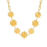 Collier de luxe plaqué or 18 carats avec perles pour femme, en acier inoxydable mat rétro, étanche, bijou de mode, chaîne élégante avec pendentif