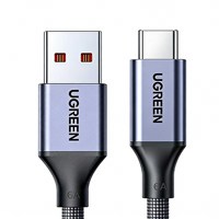 Cable UGREEN 6A USB-A a USB-C de Carga Rápida y Sincronización de Datos con Nylon Trenzado, Compatible con PD de 100W