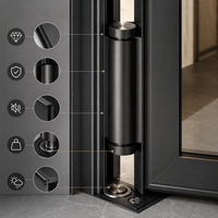 Porte pivotante en alliage d'aluminium pour entrée de villa/appartement de luxe moderne, haute sécurité, prévention des incendies, commande électrique à distance