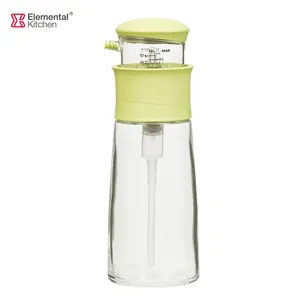 Koken 11Oz Nieuwe Olijfolie Gemeten Fles Zwaartekracht Uitloop Deksel Perfect Glas Olie En Azijn Fles Breng Cruet