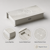 Caja de Regalo para Teléfono con Tapa Abatible - Caja Rígida con Logotipo en Relieve e Impresión Personalizada para Venta Minorista de Electrónicos
