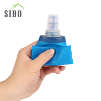 Bouteille d'eau Sibo personnalisée en TPU souple, imperméable, sans BPA, 500 ml, pour l'entraînement, la musculation, légère et durable