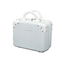 Trousse de maquillage à coque rigide ABS bagage à main étui à cosmétiques boîte de rangement petit étui de costume 14 pouces mini sac à main étui de beauté