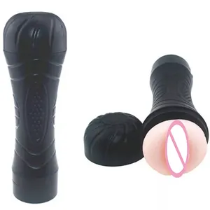 Mainan seks realistis bebas genggam pesawat saku vagina bergetar cangkir masturbasi untuk pria