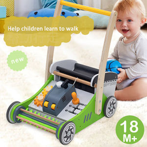 Offre Spéciale pliable chariot enfants en <span class=keywords><strong>bois</strong></span> <span class=keywords><strong>tondeuse</strong></span> à gazon poussette pousser tirer apprentissage marcheur ménage <span class=keywords><strong>jouet</strong></span> pour enfants tout-petits garçons - Product Image 2