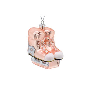 Decorazioni per la casa personalizzate natale rosa Roller pendente a mano ornamenti in vetro soffiato regali di decorazione natalizia - Product Image 1