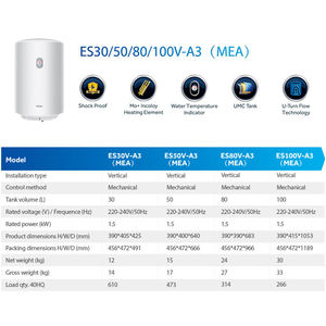 <span class=keywords><strong>Chauffe</strong></span>-<span class=keywords><strong>eau</strong></span> électrique Haier, best-seller, 30L, 50L, 80L, 100L, en acier inoxydable, avec réservoir - Product Image 2