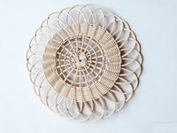 Sets de table de luxe faits à la main, écologiques, en rotin naturel tressé pour assiettes de dîner
