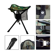 Chaise pliante pivotante en aluminium pour l'extérieur, en tissu Oxford camouflage épaissi - Portable, rotative, à trois pieds, pour le camping, la pêche et les activités de plein air