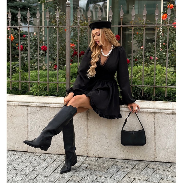 Wholesale Short Puffy Black Dresses Plus-Size Friendly & Customizable  Colors