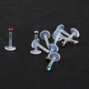 Gioielli per Piercing Labret Flessibili Bioflex, Gioielli per il Corpo, 11 Colori, 8/10mm, <span class=keywords><strong>Orecchino</strong></span> <span class=keywords><strong>Tragus</strong></span>, Anello per Labbra - Product Image 5