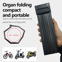 Candado de Cadena Plegable Ultra Seguro para Bicicletas, Diseñado para Áreas de Alto Riesgo, Compatible con Patinetes Eléctricos, Motocicletas y Bicicletas Plegables