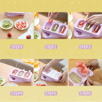 Moules à sucettes glacées en silicone sans BPA, démoulage facile, écologiques, compatibles lave-vaisselle, antiadhésifs, outils pour glaces en cubes, matériau de qualité alimentaire