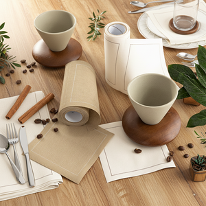 Posavasos de Tela Elegantes y Fáciles de Limpiar, Decoración de Mesa, Alfombrillas, Servilletas de Algodón para Cenas y Fiestas - Product Image 6