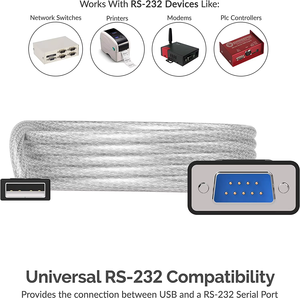 USB a Rs232 Db9 Cable serie macho Chip FT232 PL2303 incorporado - Product Image 2