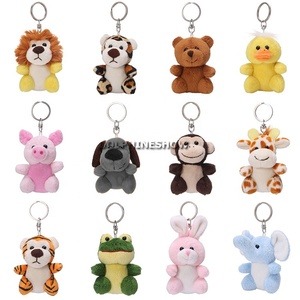 2020 nuovi Vari Animali di Peluche Portachiavi Regali Personalizzati Logo Animale di Pezza Morbido <span class=keywords><strong>Mini</strong></span> 8 centimetri Orso Bunny Peluche portachiavi - Product Image 1
