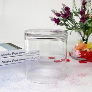 Di alta qualità trasparente dritto da 9 once contenitori di candele extra Large <span class=keywords><strong>barattoli</strong></span> di <span class=keywords><strong>vetro</strong></span> soffiato - Product Image 5