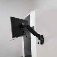Soporte de Monitor con Resorte de Gas de Aleación de Aluminio de Alta Resistencia de 12 KG, Ajustable en Altura, Inclinación de 90 Grados, Nuevo Soporte de Pared para Monitores de 32 Pulgadas, con Certificación CE