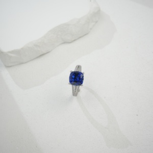 925 Silver Sapphire Pear shaped Women's Exquisite Style - Product Image 3