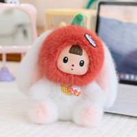 Boneka kustom wajah vinil lucu boneka binatang boneka stroberi dinosaurus rakun indah